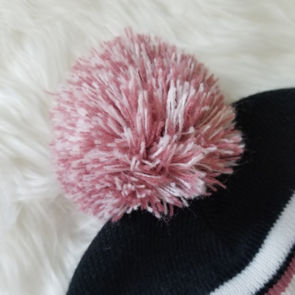 Pink Nation Knit Hat with pom pom - Picture 5 of 9